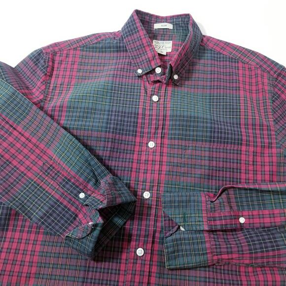 J. Crew Plaid Casual Slim Button Front Shirt - Picture 4 of 11
